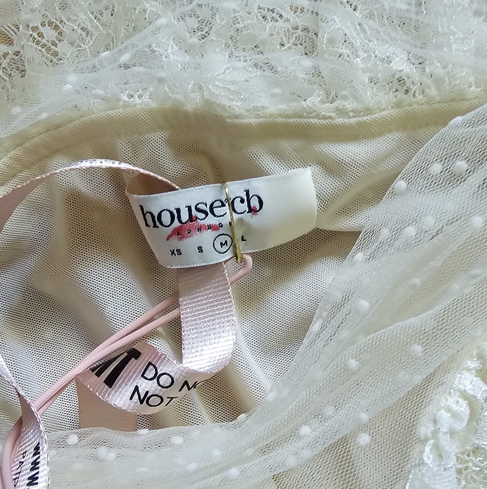House Of CB-Sorrel -Ivory Lace Frill Mini Dress - Picture 9 of 12